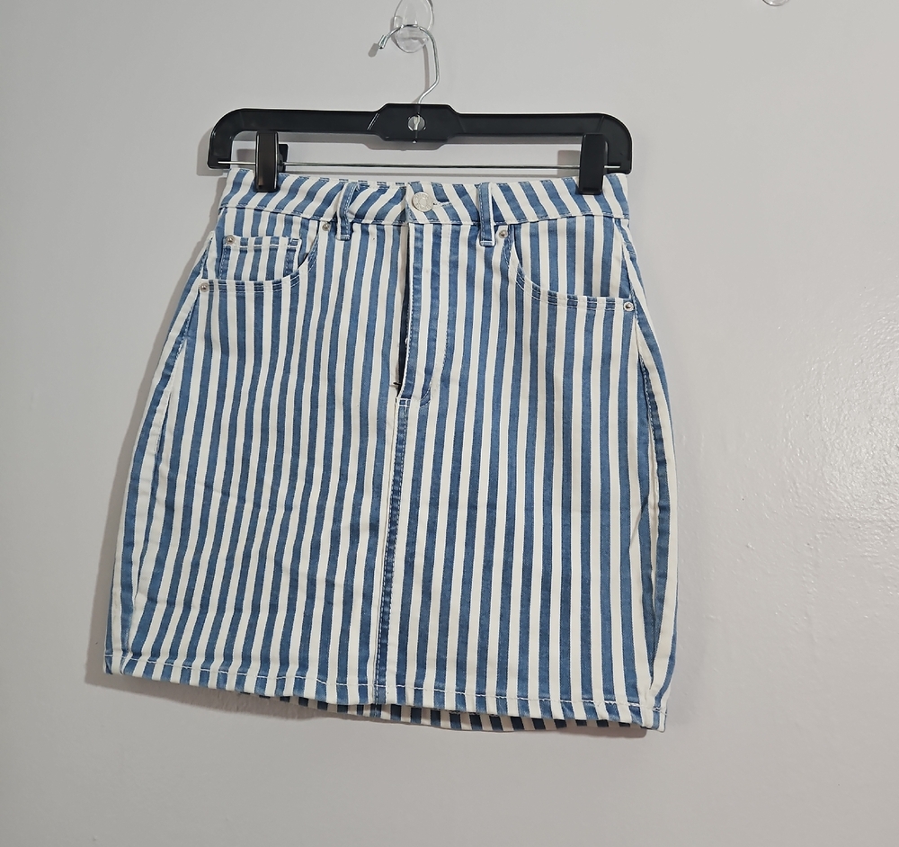 Garage Striped Mini Skirt